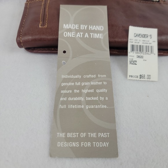 NWT American West Tooled Leather Wallet Brown 7" Snap Closure Western Design VTG - Picture 16 of 16